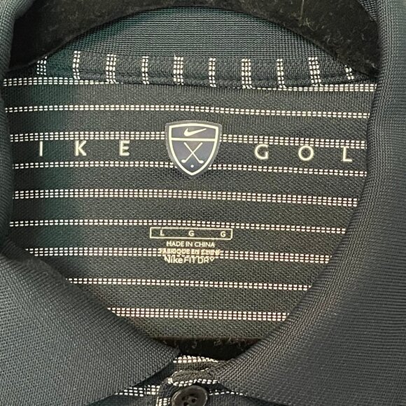 Nike Golf Dri-FIT Striped Polo Shirt Men’s Size Large - Picture 4 of 4